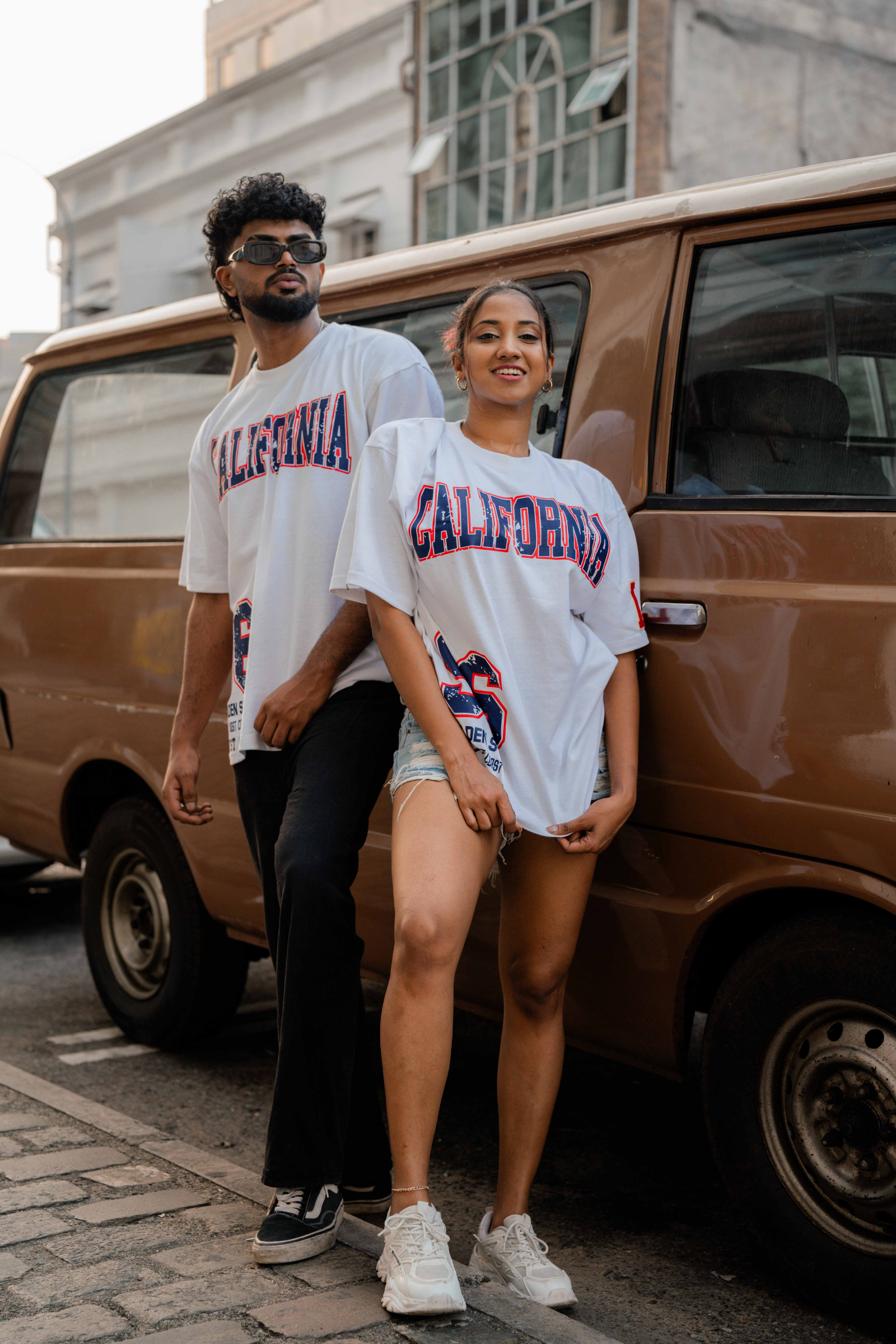CALIFORNIA 96' WHITE OVERSIZE UNISEX T-SHIRT CALIFORNIA 96' WHITE OVERSIZE UNISEX T-SHIRT
